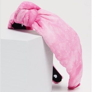 Lele Sadoughi Hibiscus Pink Tie Dye Headband